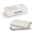 Soft Cotton Face Towel Set displayed in elegant packaging, showcasing luxurious towels for skincare routines.