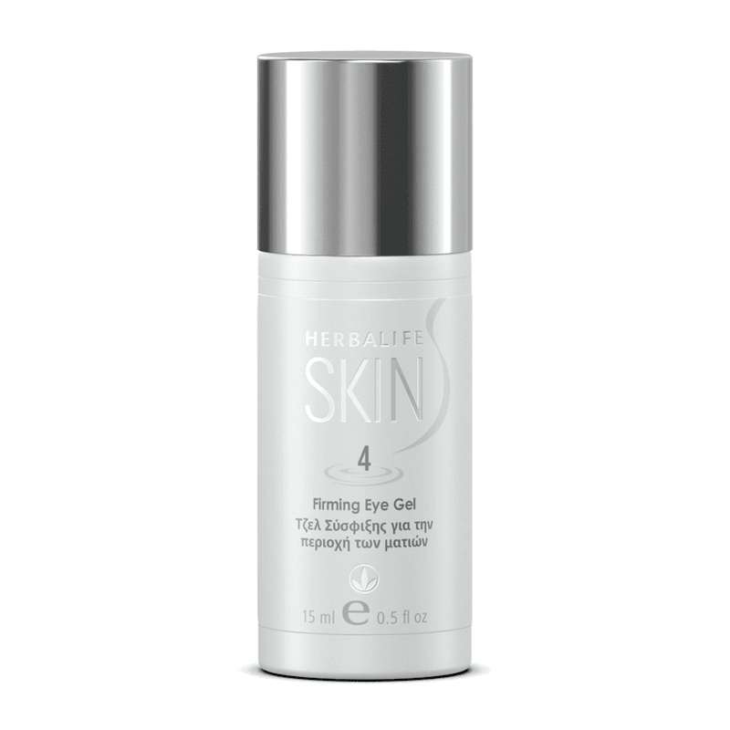 Firming Eye Gel in a sleek 15 ml bottle, helps reduce puffiness and enhances skin elasticity around the eyes.