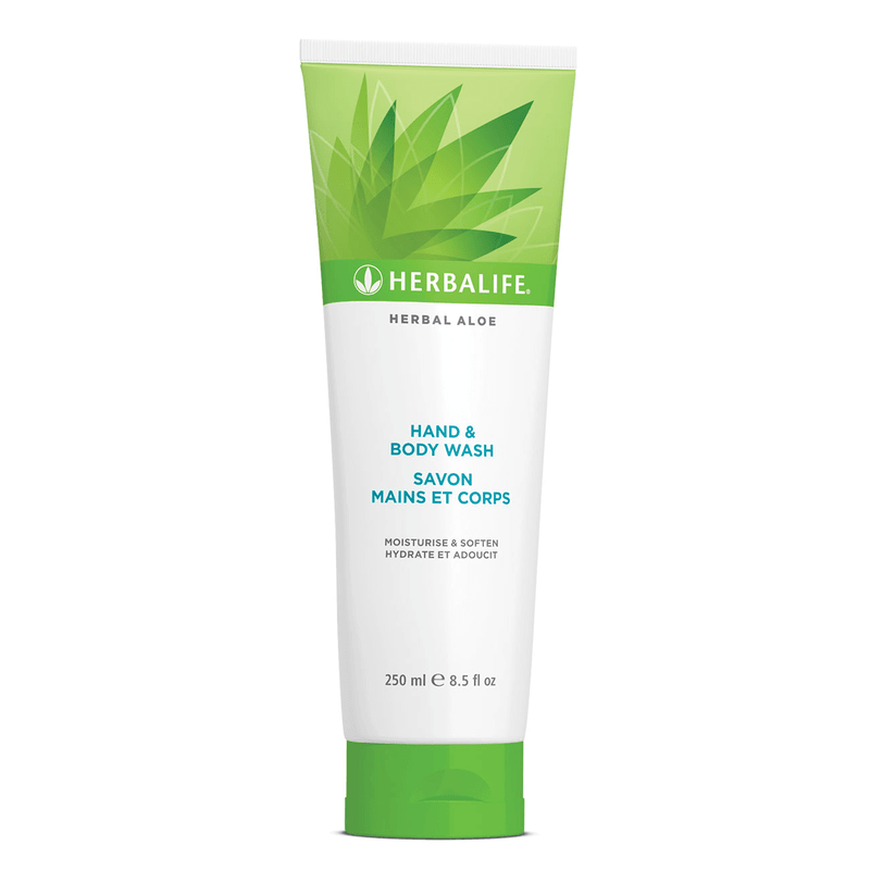 Aloe Herbal Hand & Body Cleanser 250 ml tube with moisturizing formula, perfect for gentle cleansing.