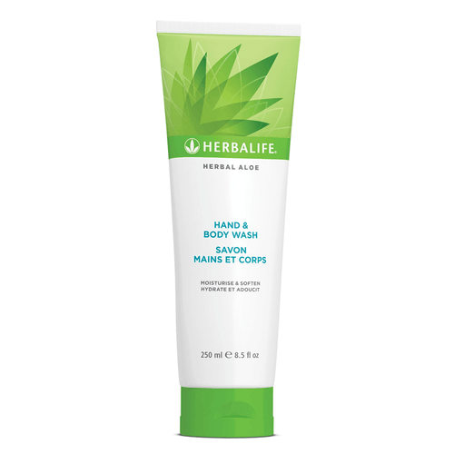 Aloe Herbal Hand & Body Cleanser 250 ml tube with moisturizing formula, perfect for gentle cleansing.