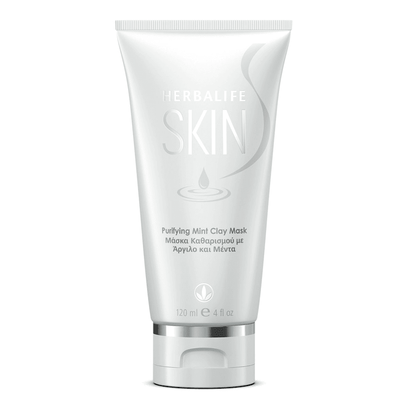Purifying Mint Clay Mask 120 ml tube featuring creamy clay formula for oil absorption and pore improvement.
