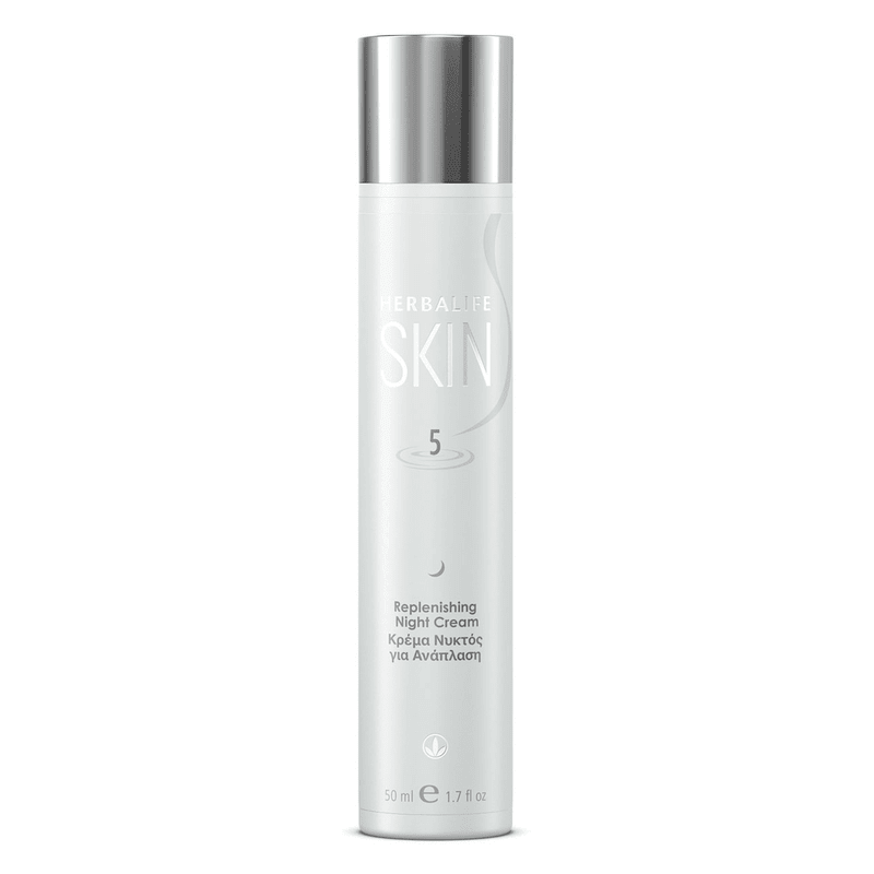 Replenishing Night Cream in a 50 ml bottle, designed for nighttime hydration and improving skin's appearance.
