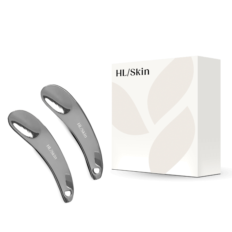Beauty Tool Set: Skincare Spatula Kit with two sleek zinc alloy spatulas and elegant packaging.