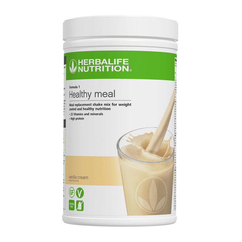 Formula 1 Nutritional Shake Mix in Vanilla Cream flavor, 780g, high protein meal-replacement shake by Herbalife Nutrition.